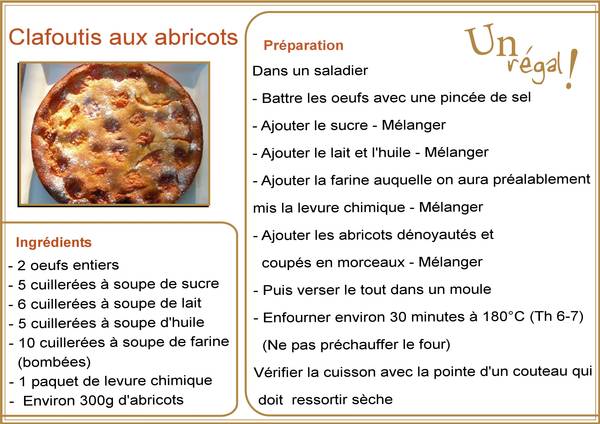 CLAFOUTIS AUX ABRICOTS