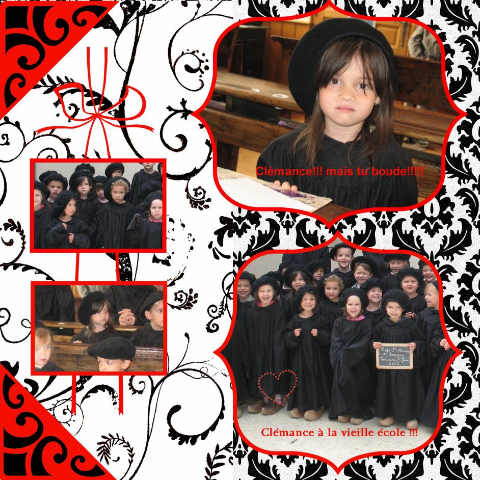 Clémance, en visite a l'ancienne école!!!!