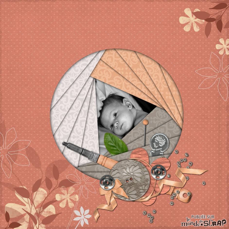 Composition en Iris réalisée avec Studio Scrap 3