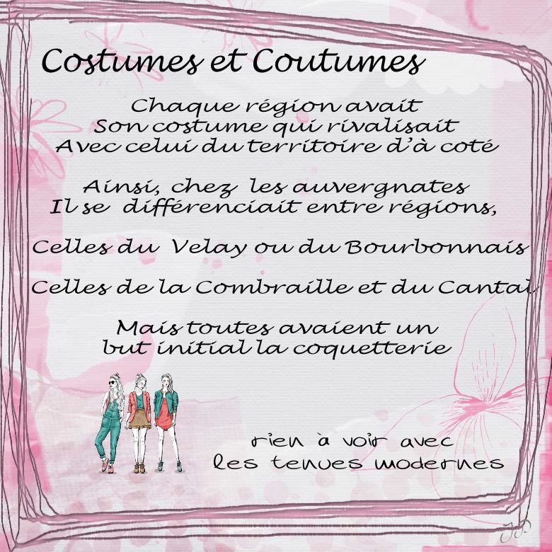 costumes et coutumes