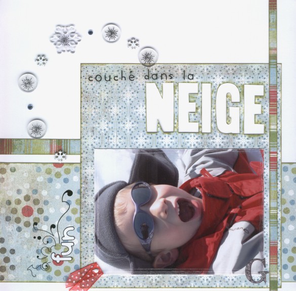 Couché dans la neige