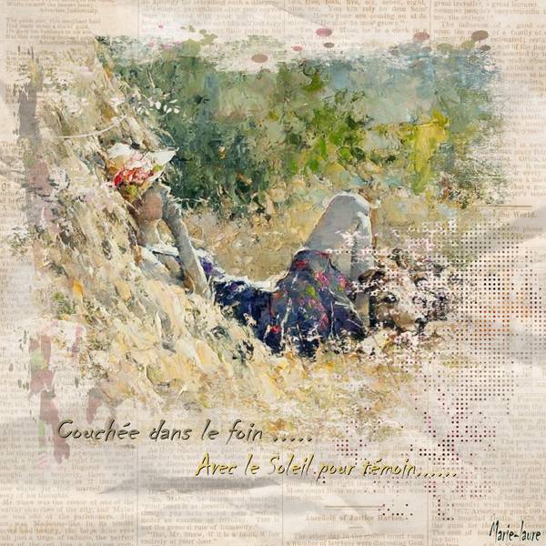 Couchée dans le foin .....