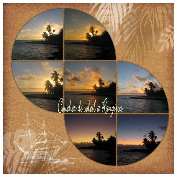 Coucher de soleil à Rangiroa