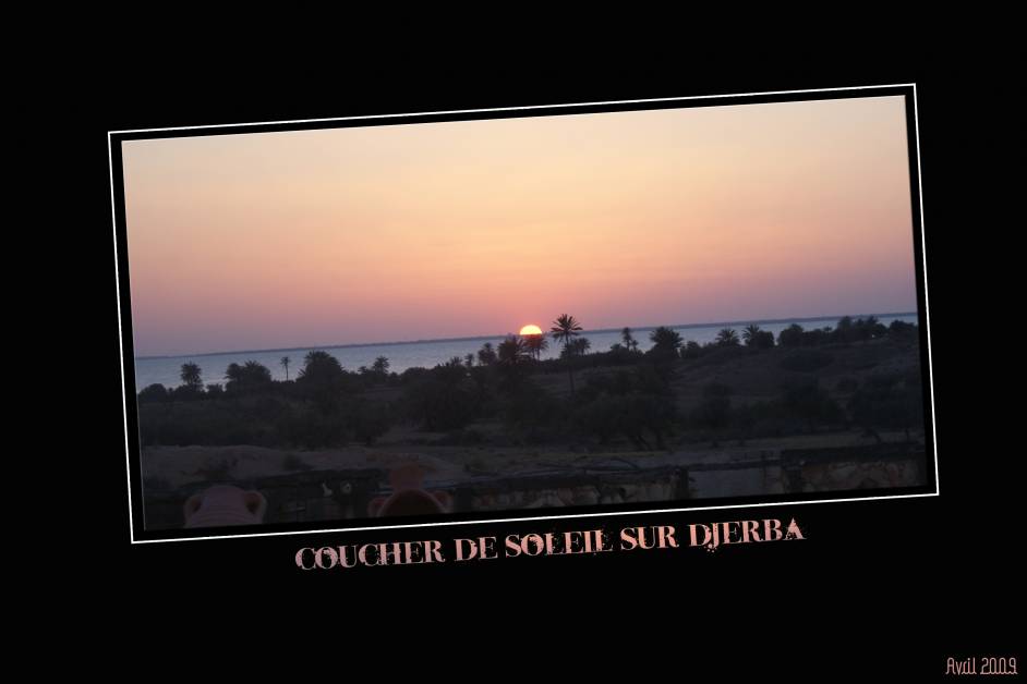 coucher de soleil sur Djerba