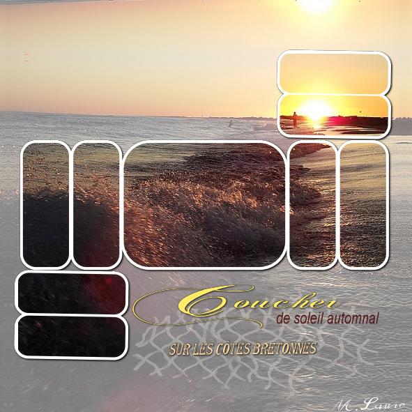 Coucher de soleil sur la côte bretonne