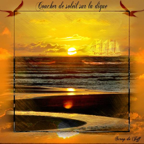 Coucher de soleil sur la digue Carnot.