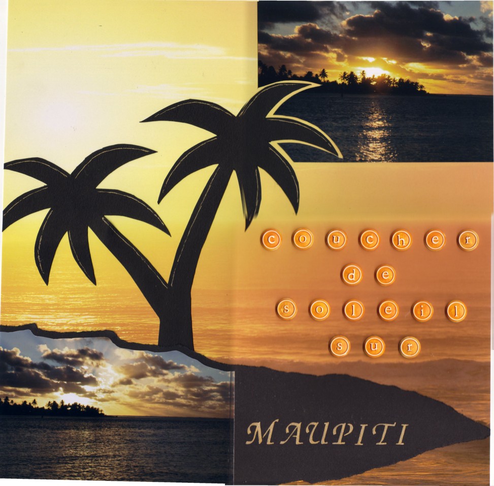 coucher de soleil sur Maupiti