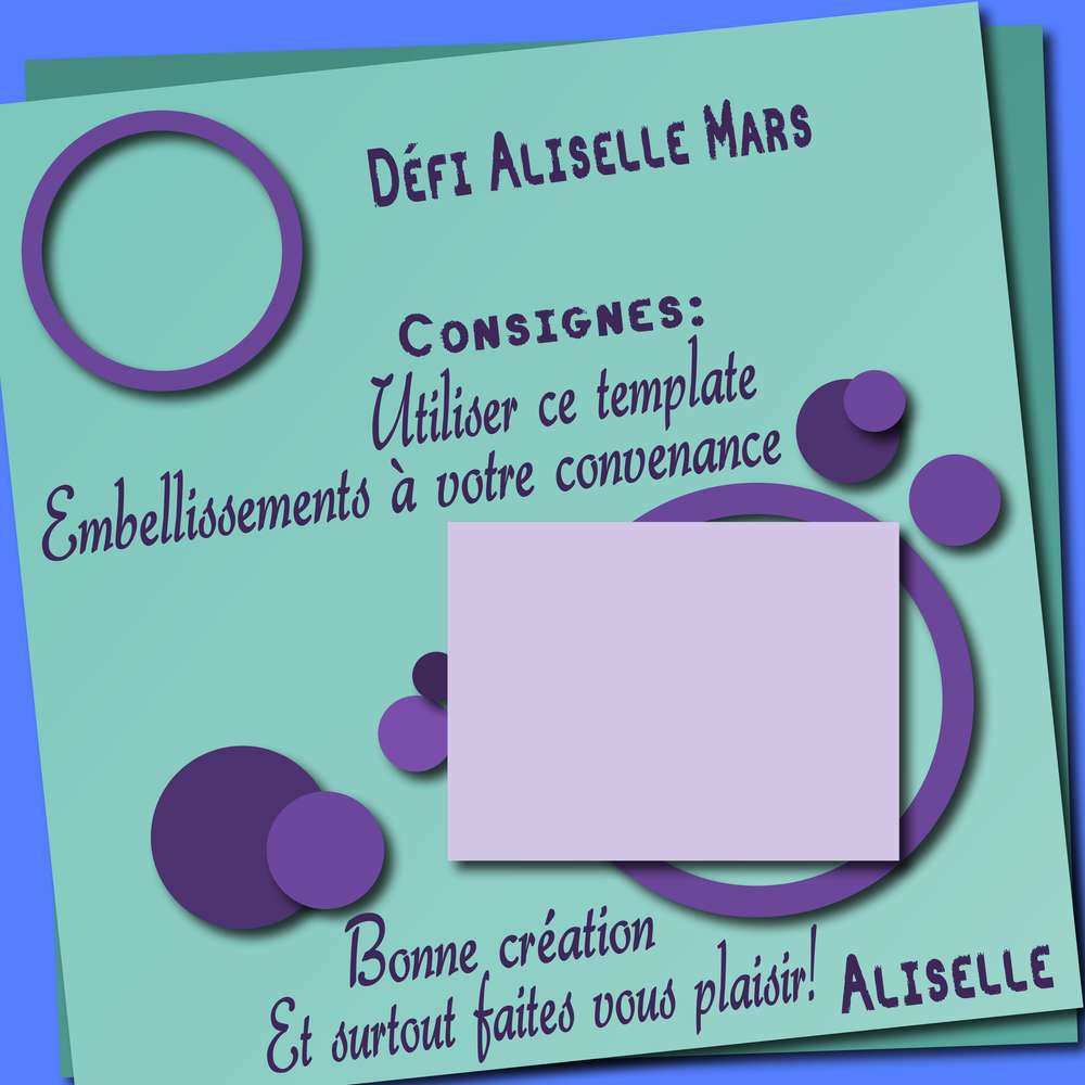 Défi Aliselle Mars Template