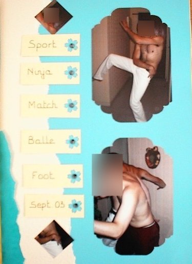 Damien et Régis font du sport dans le couloir...