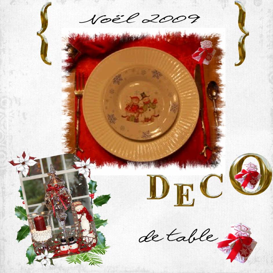 Décor de ma table de noël