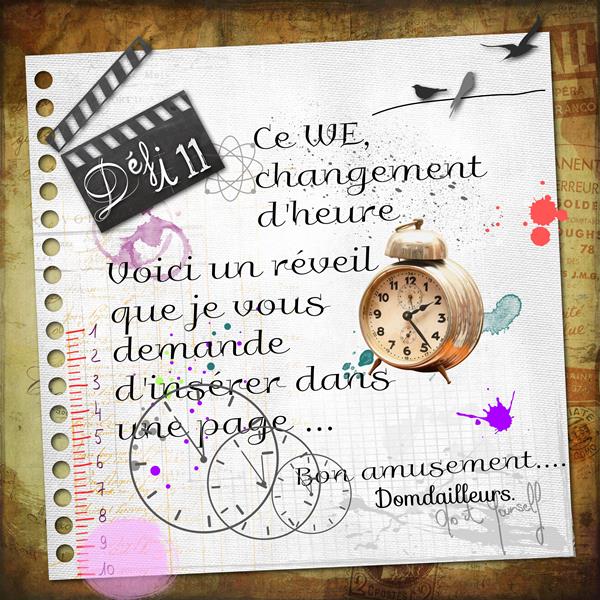Defi 11 changement d'heure