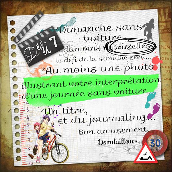 Defi 7 dimanche sans voiture
