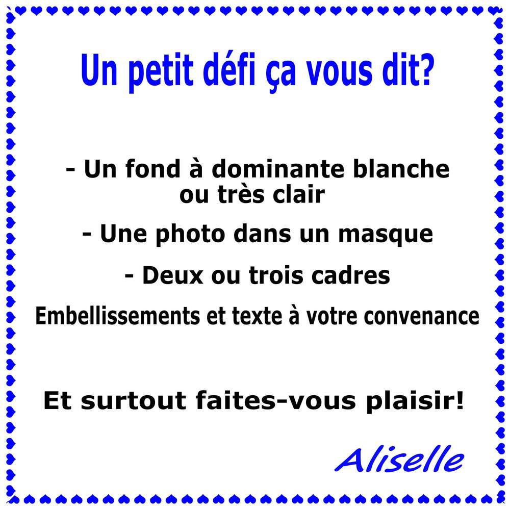 Défi Aliselle février