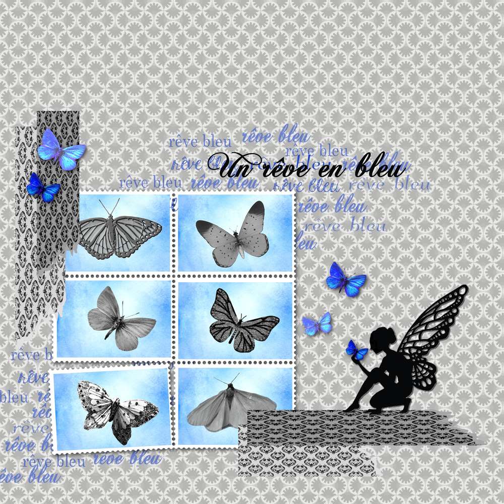 Défi Aliselle Mai  Un rêve en  bleu