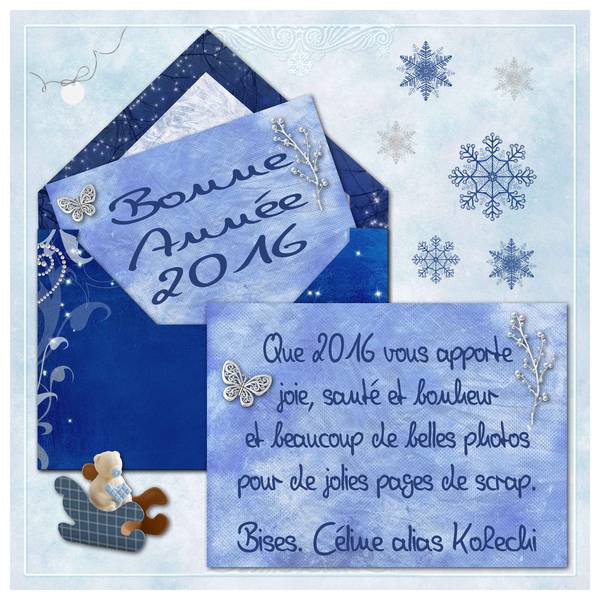 Défi carte de voeux de Gilberte