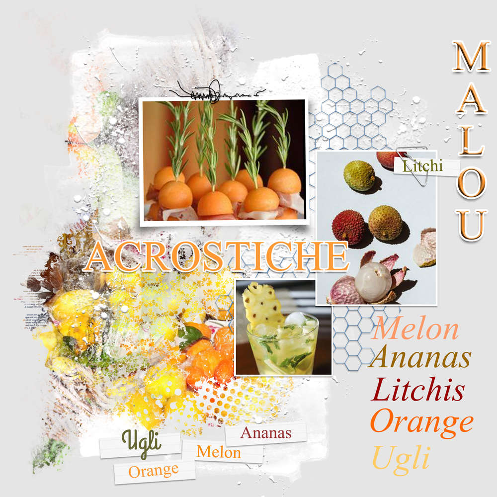 Défi Gilberte : acrostiche fruits - légumes