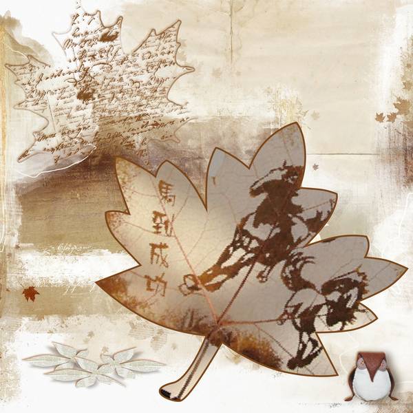 Défi Gilberte - feuille sculptée.