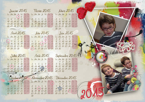 Défi Laurette - calendrier 2015