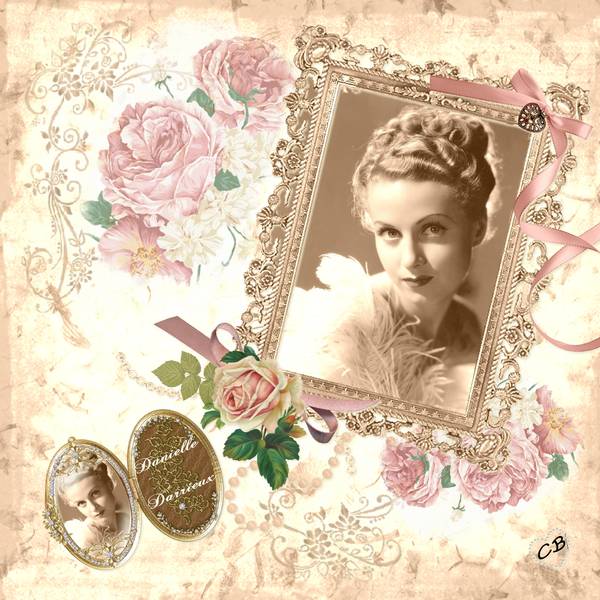 Défi Laurette vintage portrait cadre