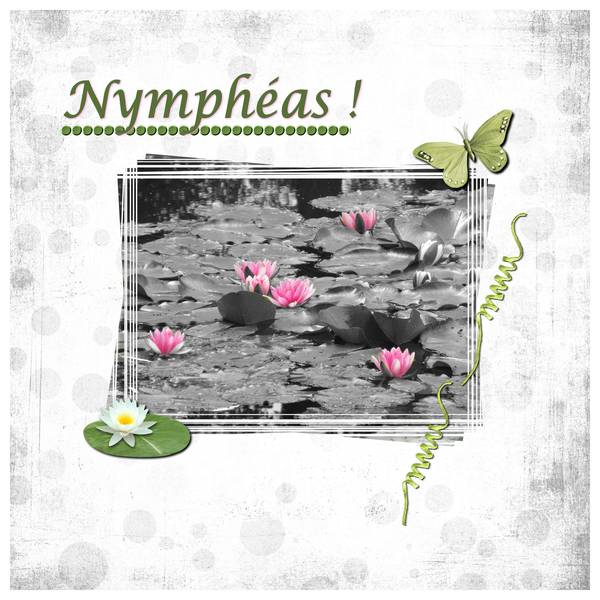 Défi Noir &amp; blanc et éléments couleurs de Laurette