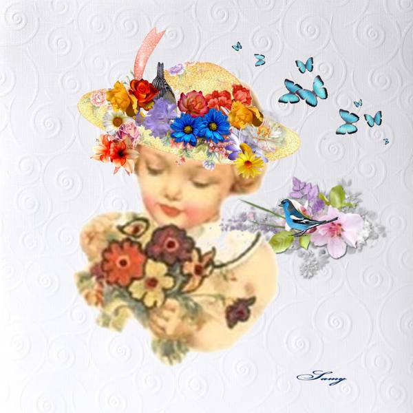 défi portrait fleuri Martinas