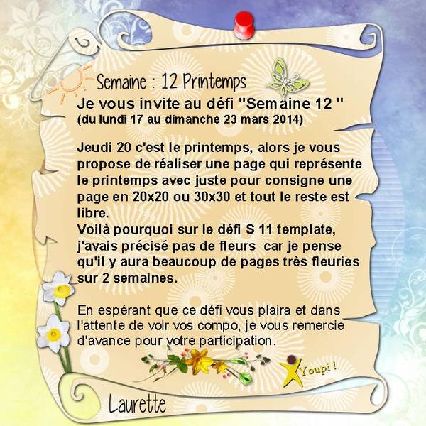 Défi S 12 Printemps