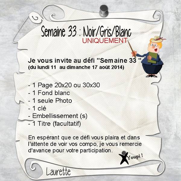 Défi S 33 proposition