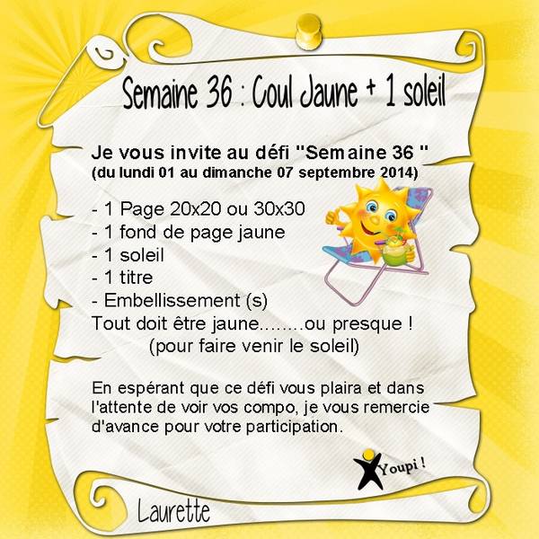 Défi S 36 proposition