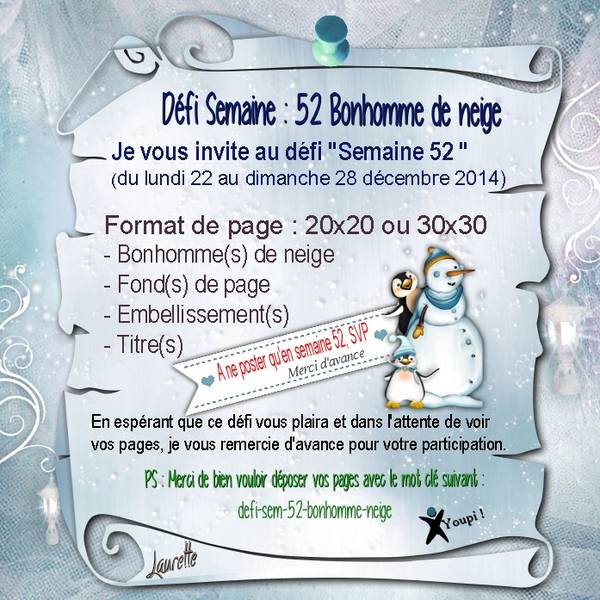 Défi S 52 proposition