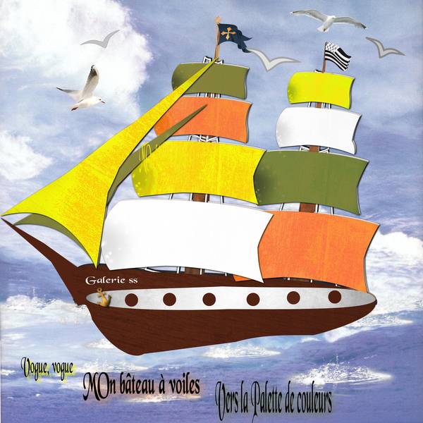 defis mon bateau à voile et palette de couleurs