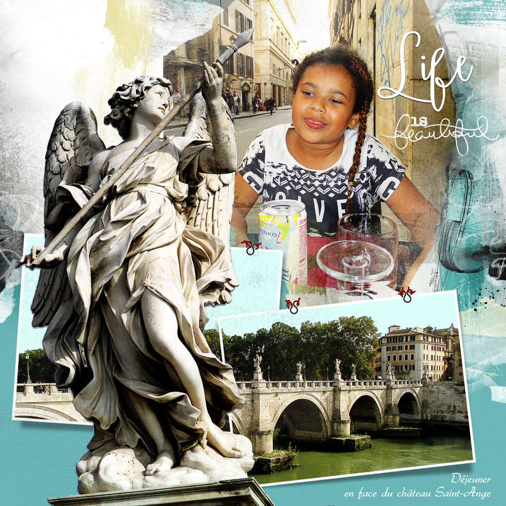 Déjeuner face au château Saint-Ange