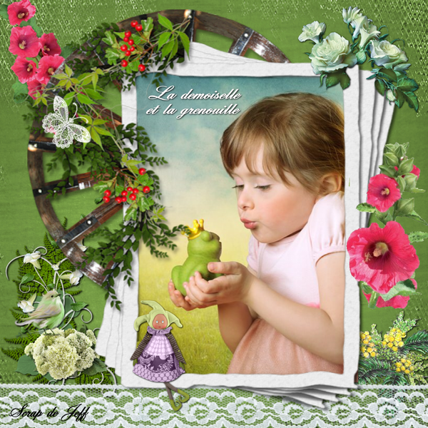 Demoiselle à la grenouille