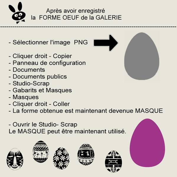 DEUX - MASQUE FORME OEUF