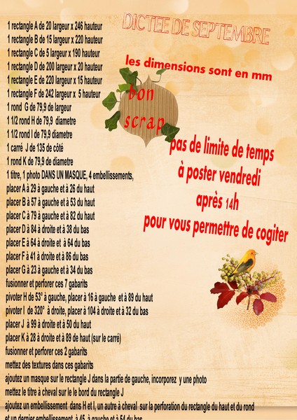 dictée de septembre 2015