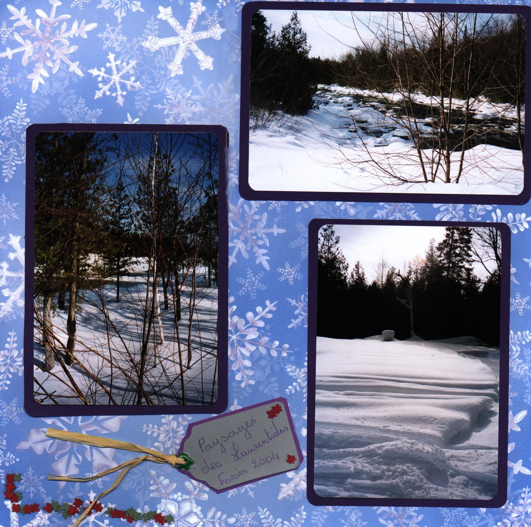 double page de la balade en motoneige dans les laurentides