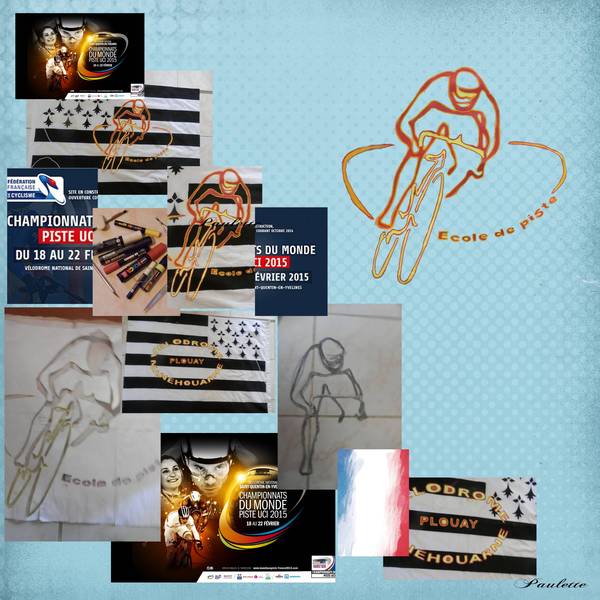 drapeau pour les champinnats du monde de piste