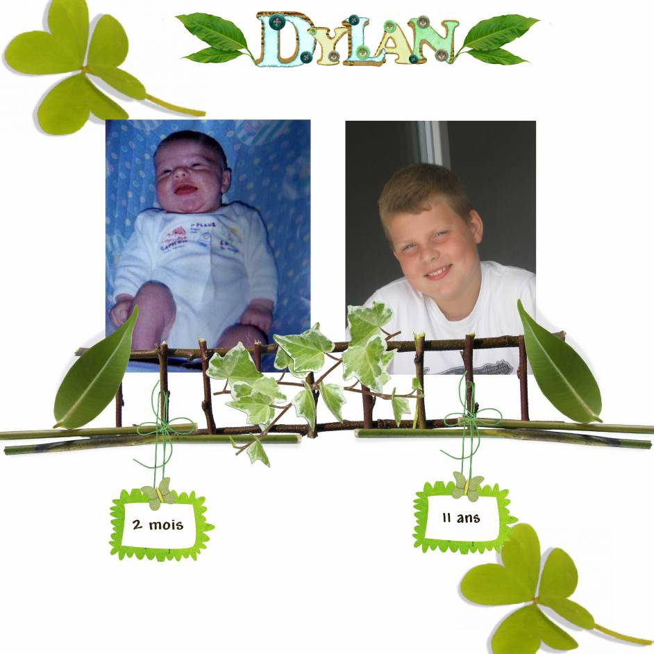 dylan à 2 mois &amp;amp; 11 ans