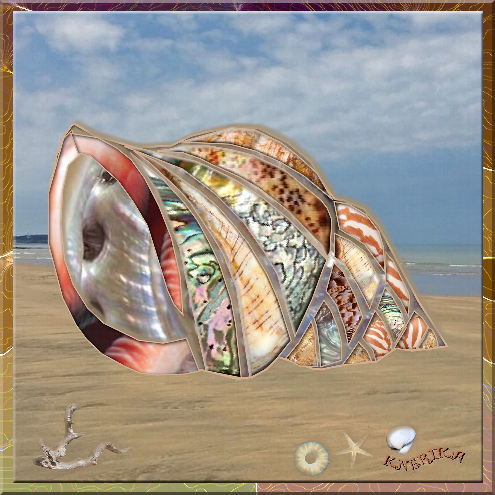 échoué sur la plage , couleurs polynésie, Anne Marie.jpg