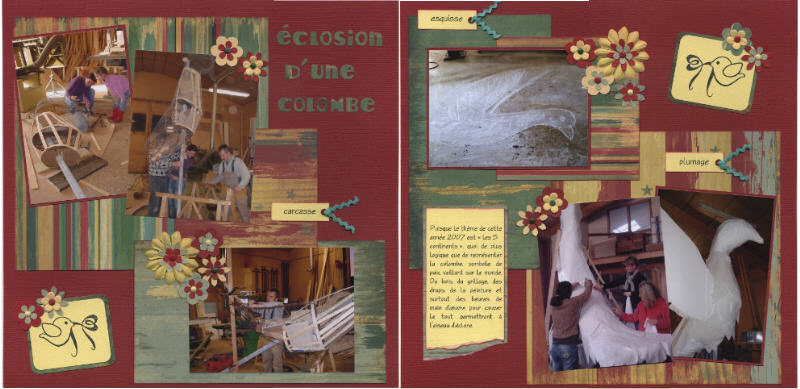 éclosion d'une colombe