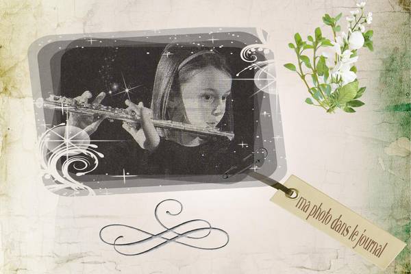 en photo dans le journal local