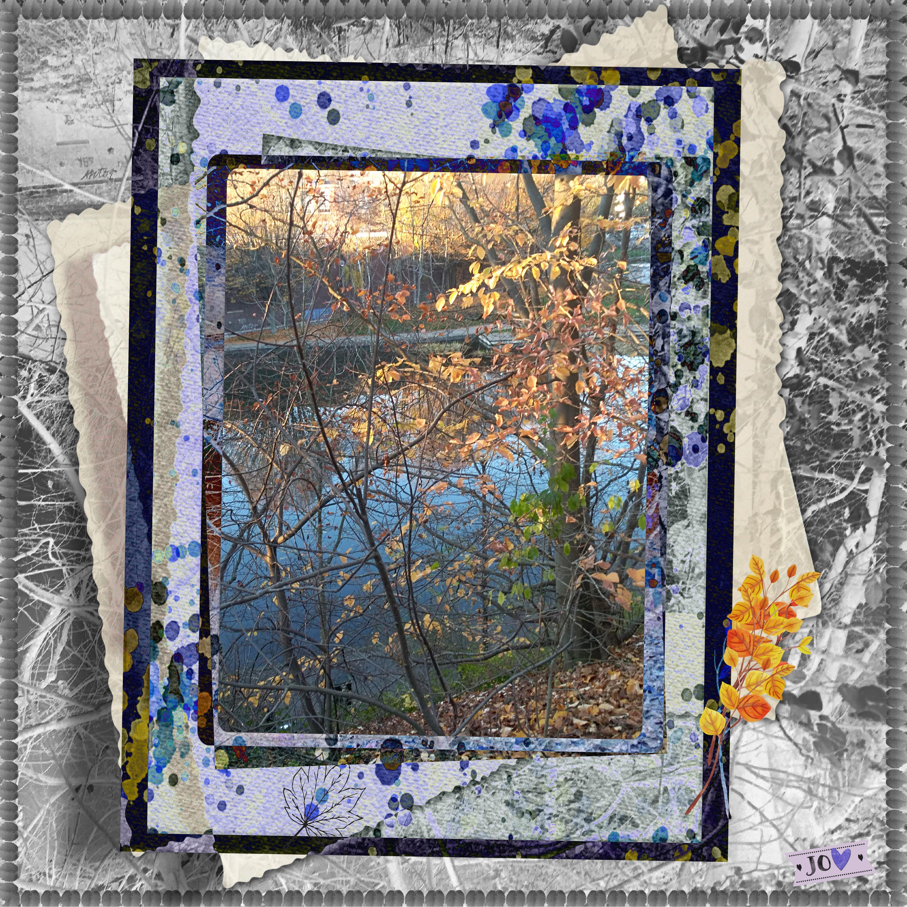 en surplomb du plan d'eau