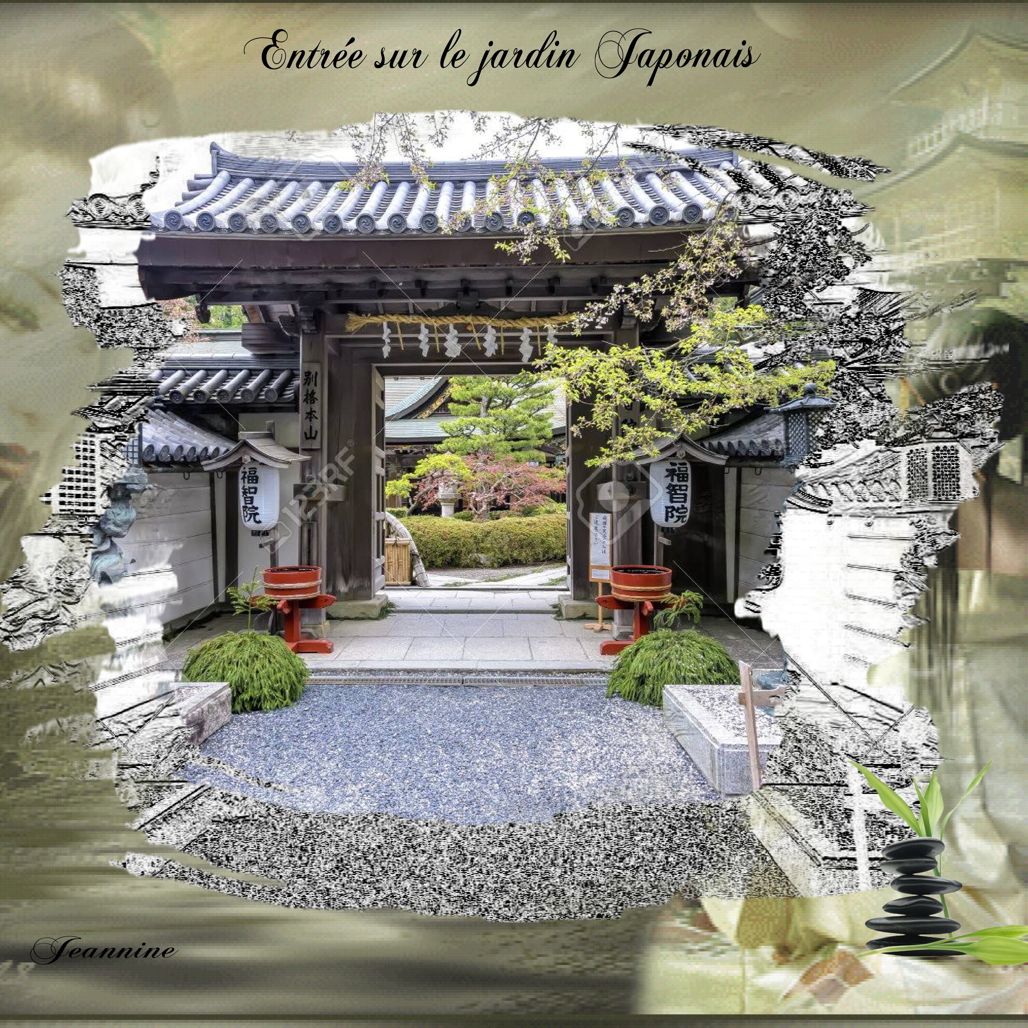 Entrée sur le jardin Japonais  Jeannine