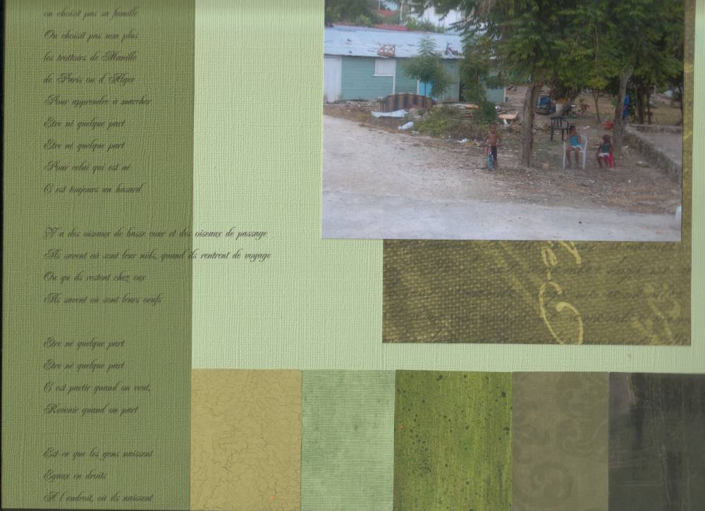 être né quelque part