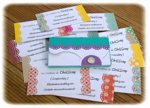 etui et ses cartes de visite/correspondance