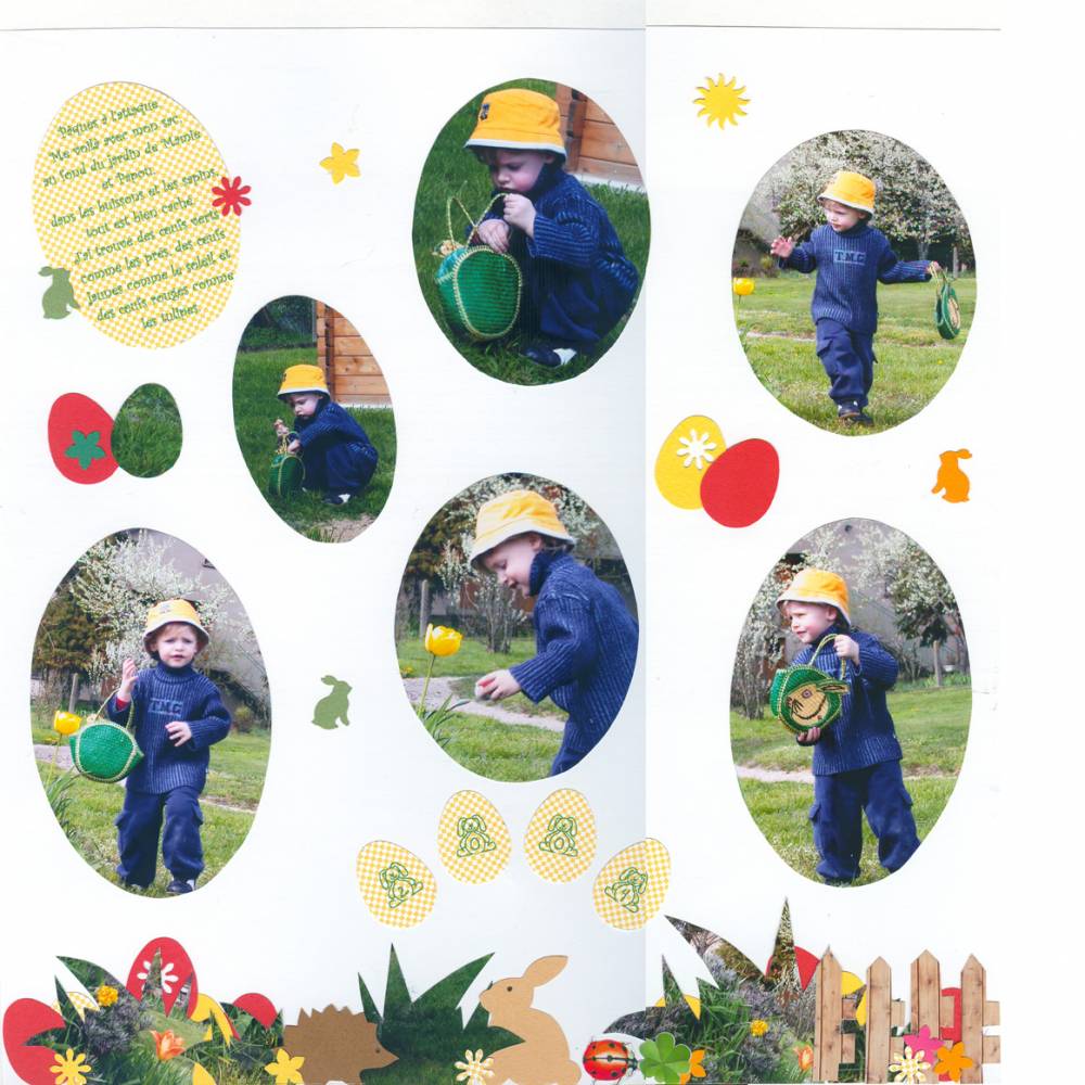 Evann à la chasse aux oeufs