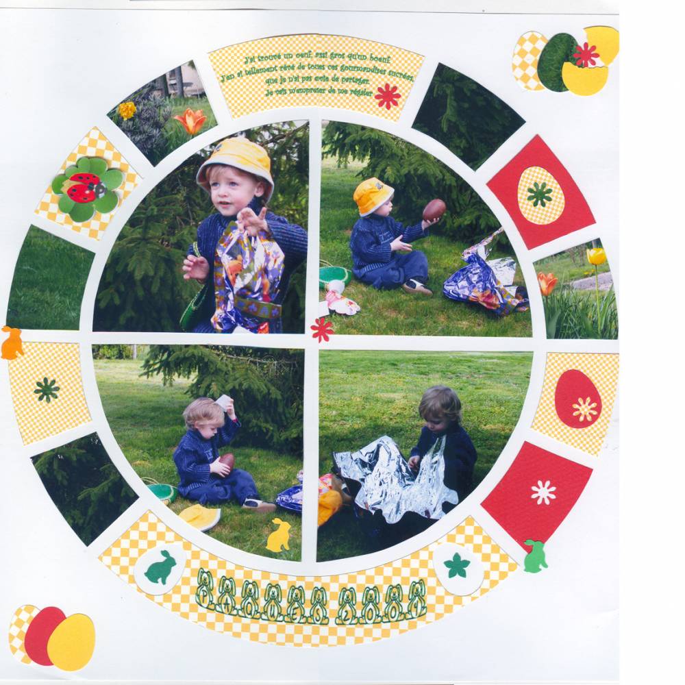 Evann à la chasse aux oeufs