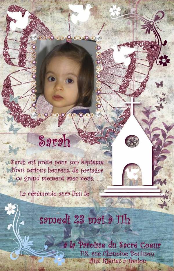 Faire-part de Baptême