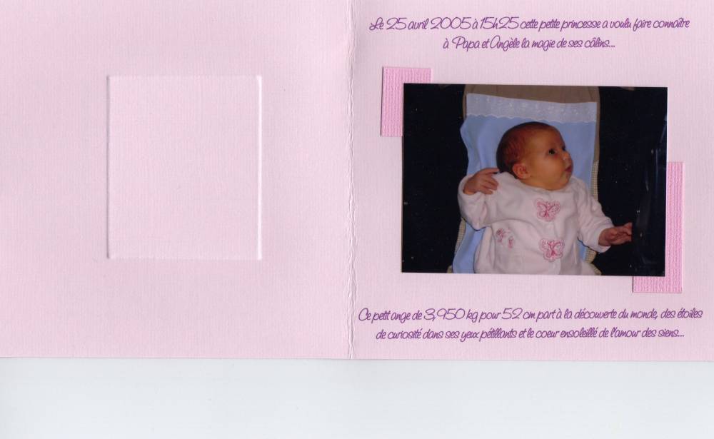 Faire-part - intérieur