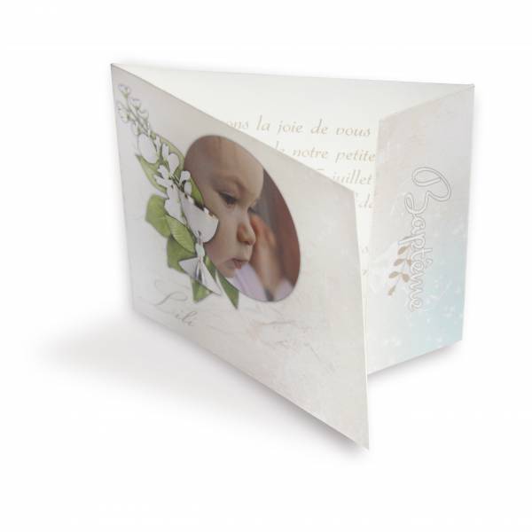 Faire part pour le baptême de Lili