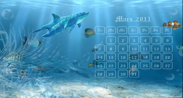 Freebie calendrier fond d'écran mars 2011